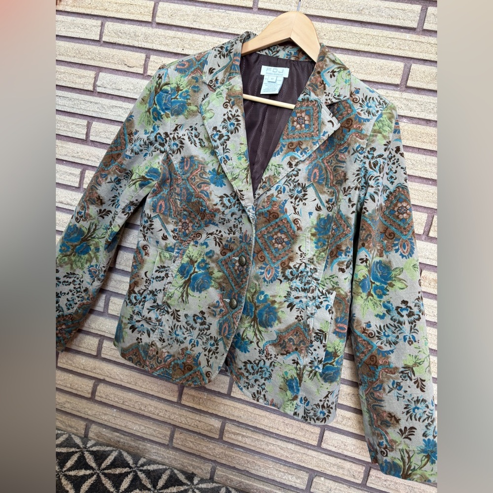 Velvet Blazer - Size 10 - Med - FDJ Blazer - Women's Suit Jacket - Velvet Coat